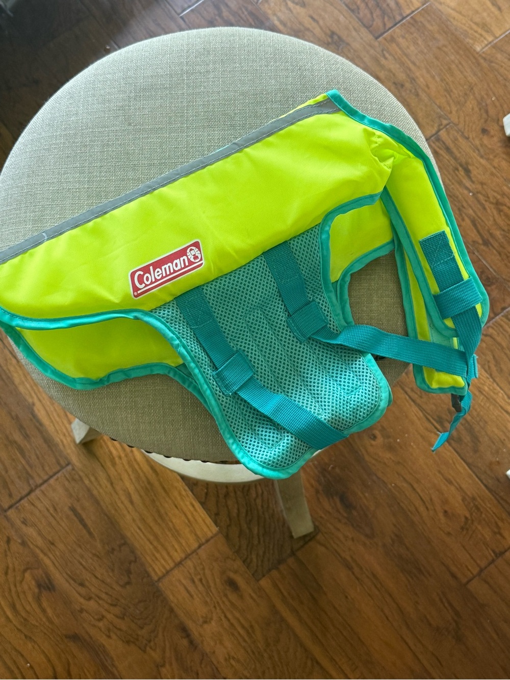 Coleman Dog Neon Green Life Vest Harness